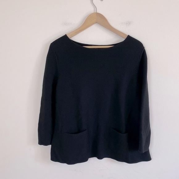 COS 100% Wool Boat Neck Knit Sweater - Picture 1 of 5